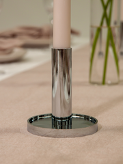 Silver Maya Metal Candle Holder - Large Pack of 1
