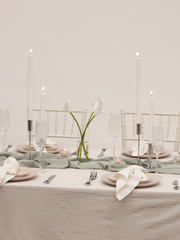 Silver Aria Metal Candle Holder - Medium Pack of 1
