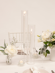 White Aria Metal Candle Holder - Medium Pack of 1