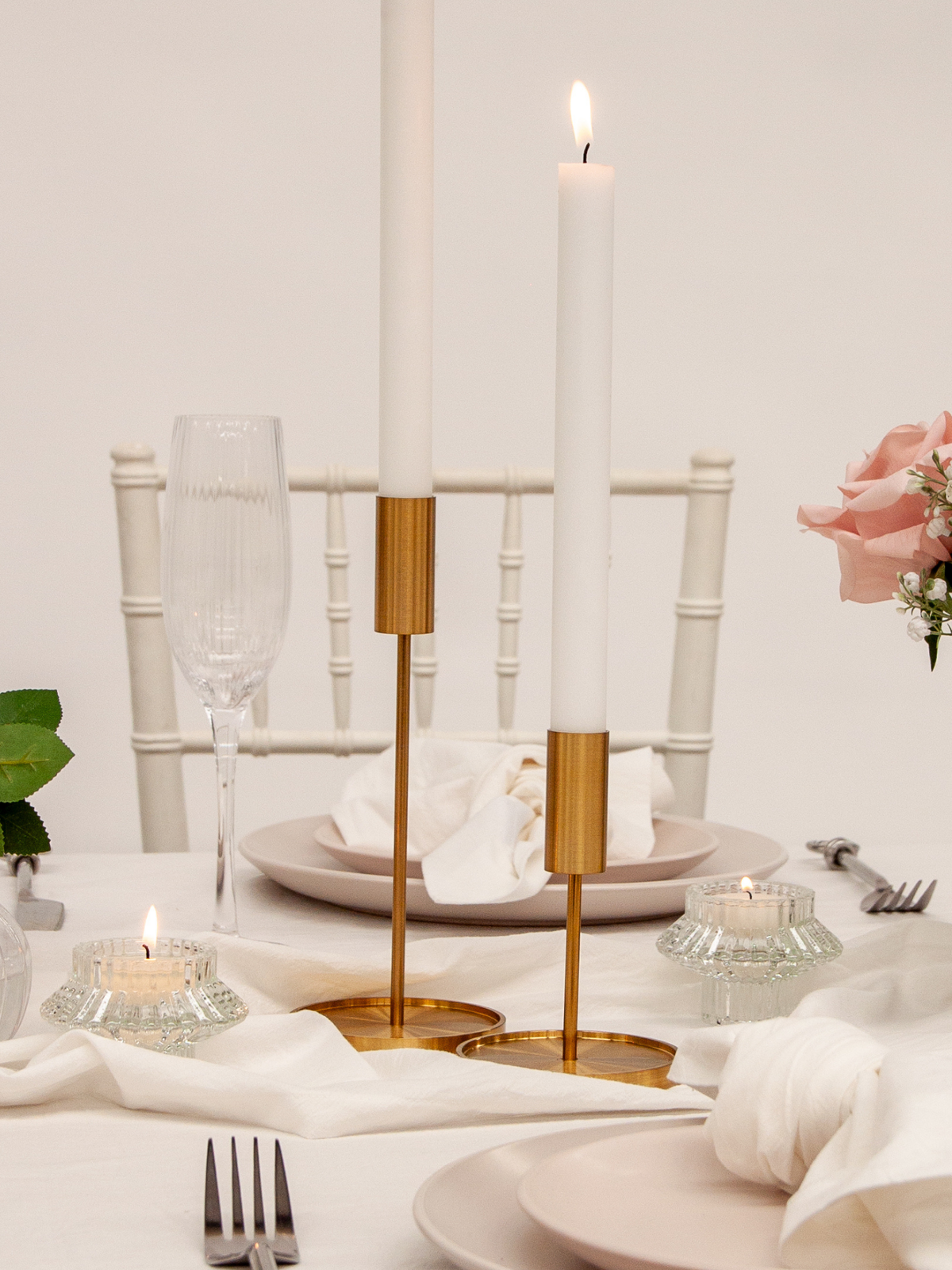 Gold Aria Metal Candle Holder - Large