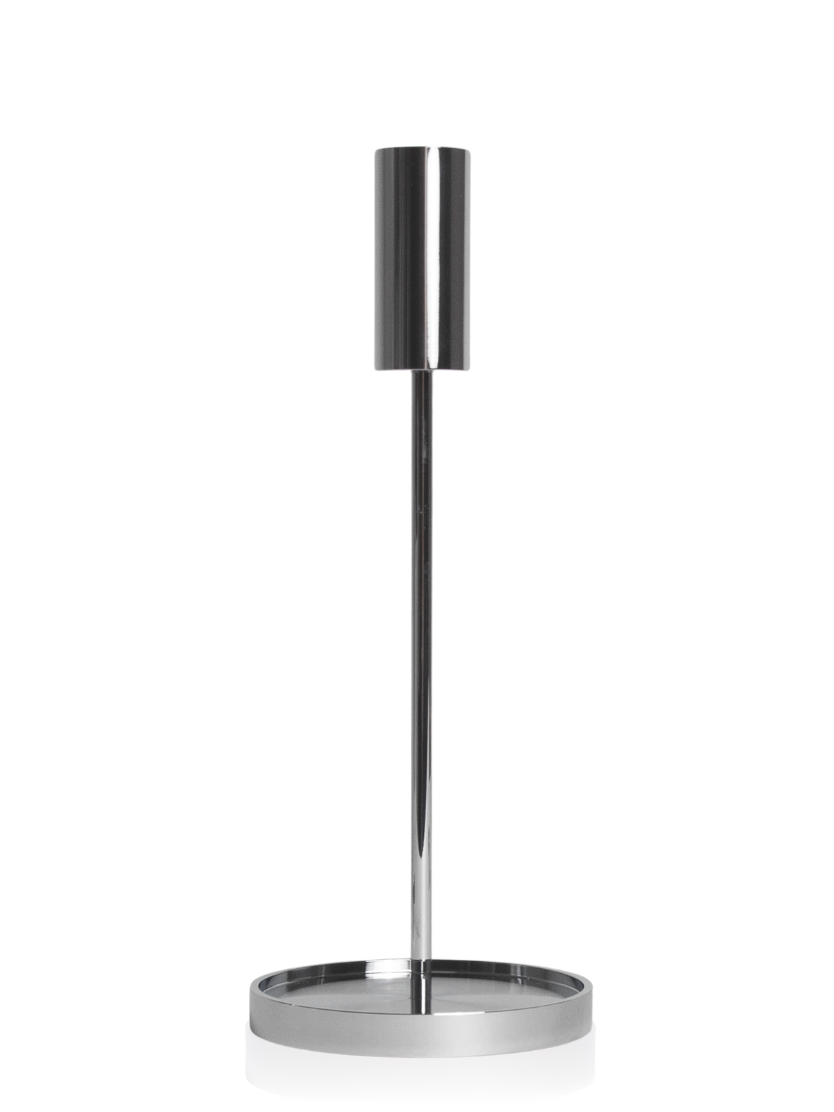 Silver Aria Metal Candle Holder - Large Pack of 1