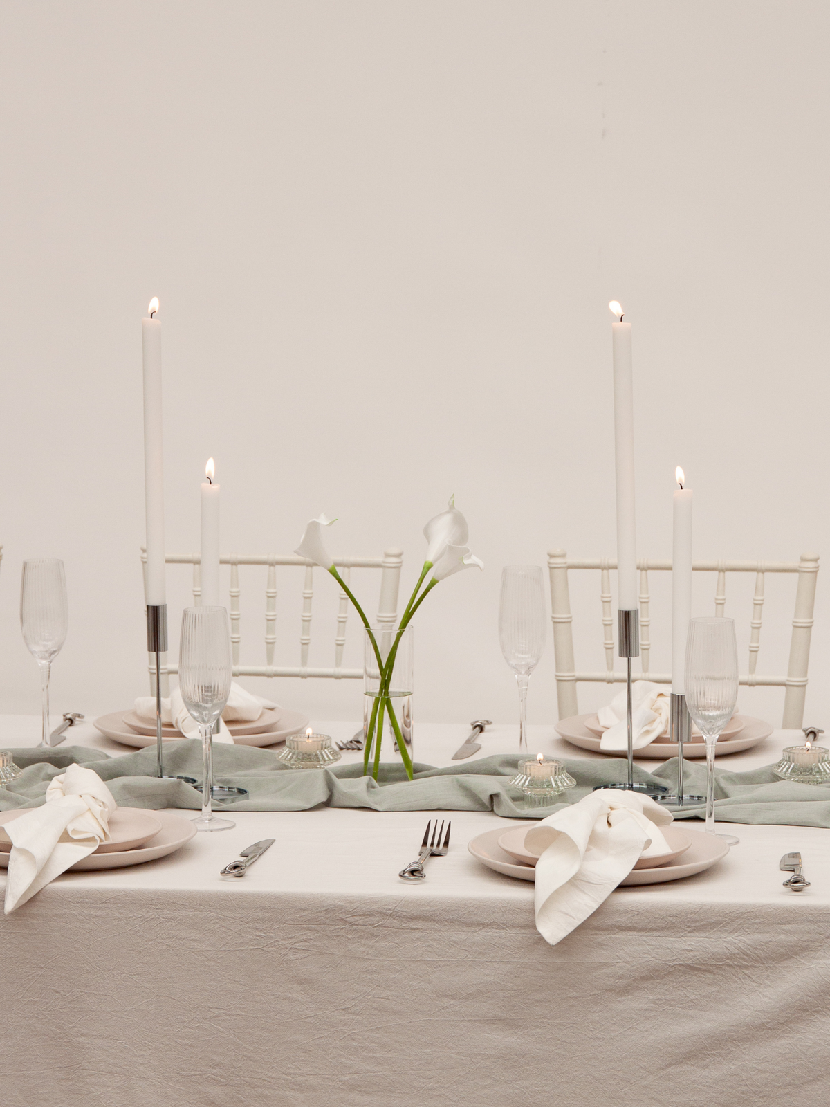 Silver Aria Metal Candle Holder - Large Pack of 1