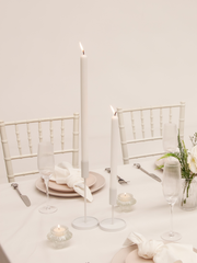 White Aria Metal Candle Holder - Large Pack of 1