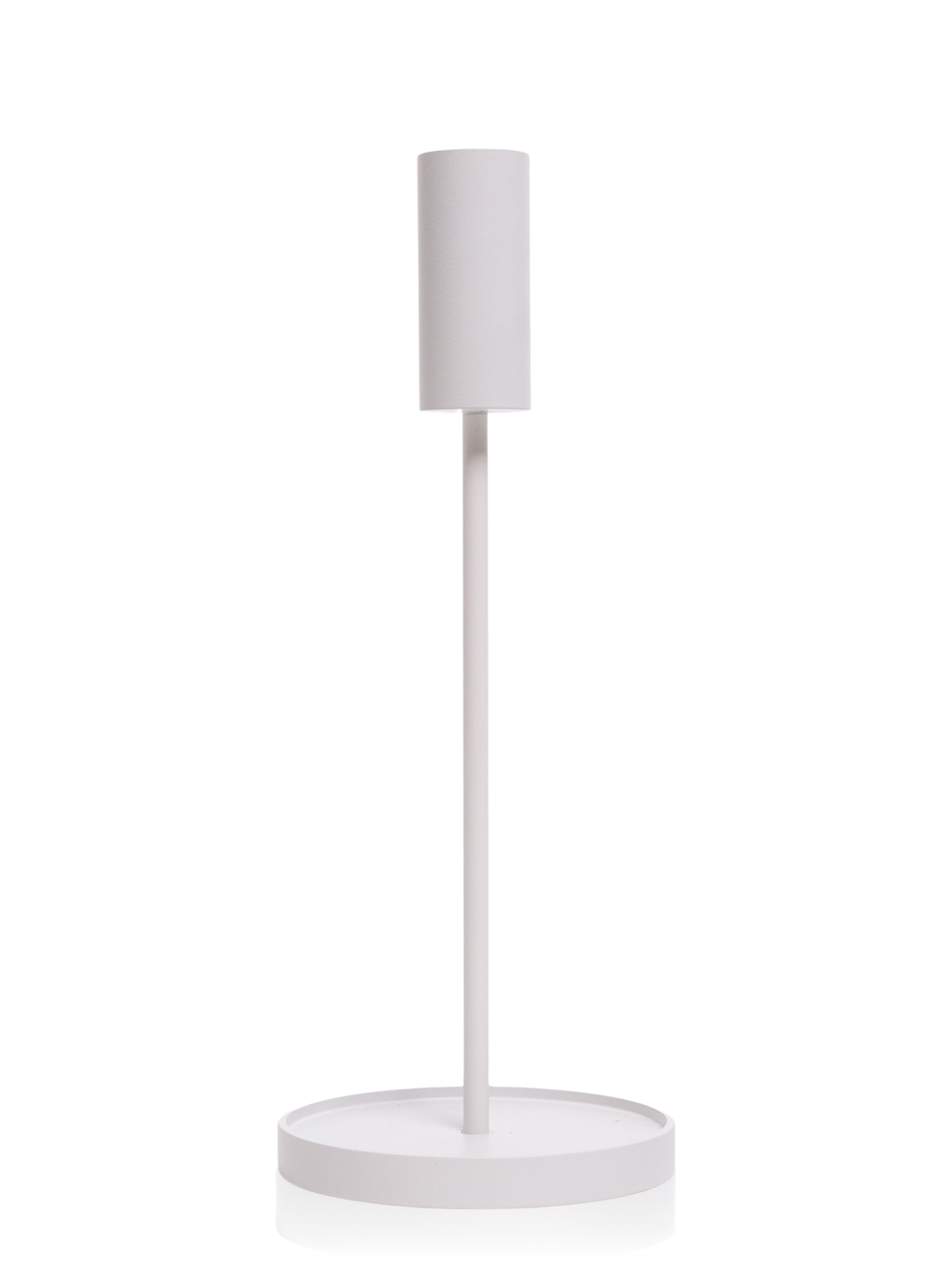White Aria Metal Candle Holder - Large Pack of 1