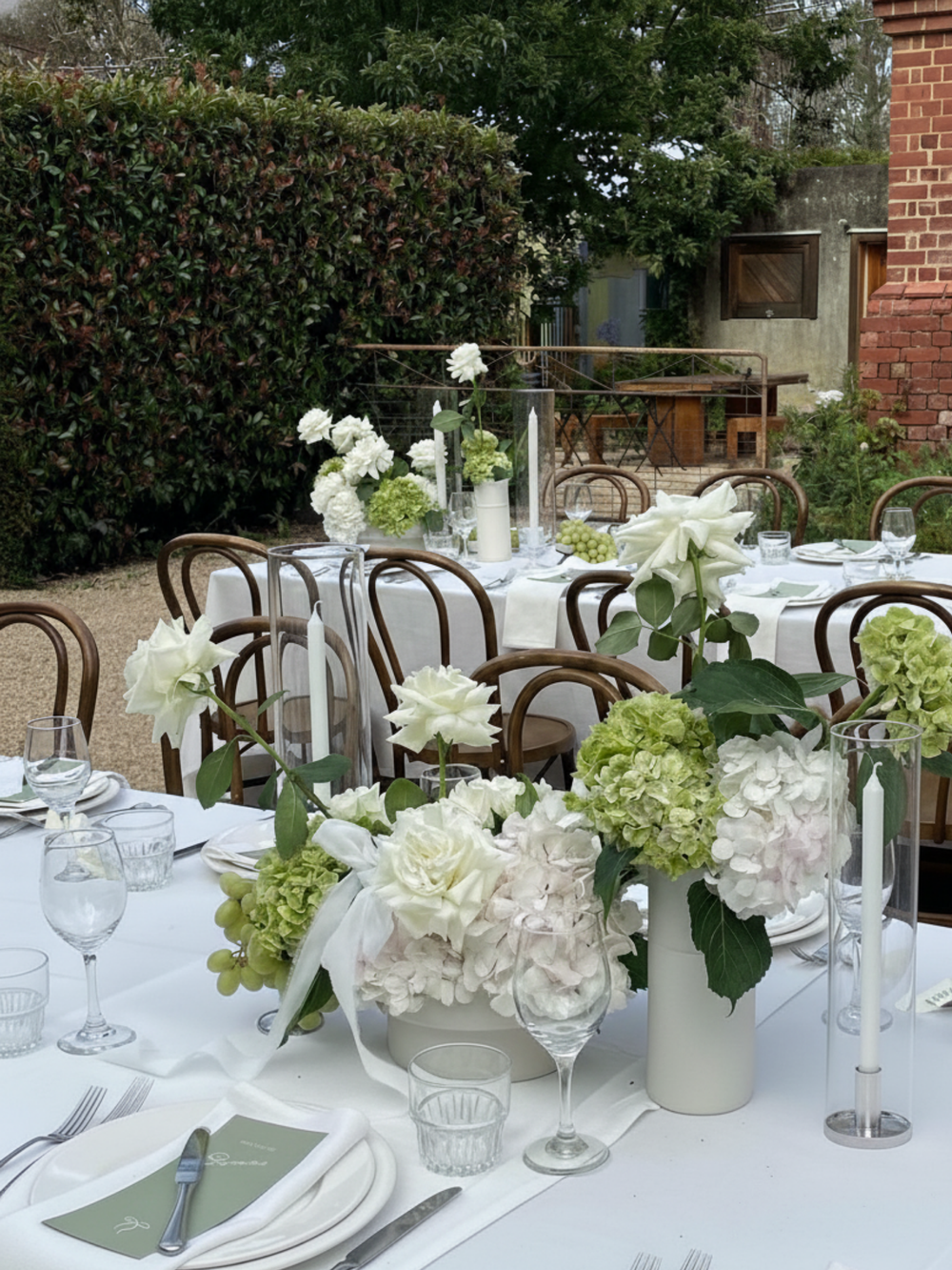 White 40cm Dinner Candles with Medium Silver Maya Metal Holders - Set of 12 Pack of 12