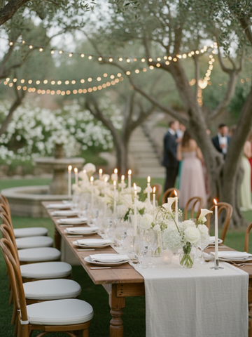 Ivory 45cm Taper Candles with Medium Silver Maya Metal Holders - Set of 6 Pack of 6