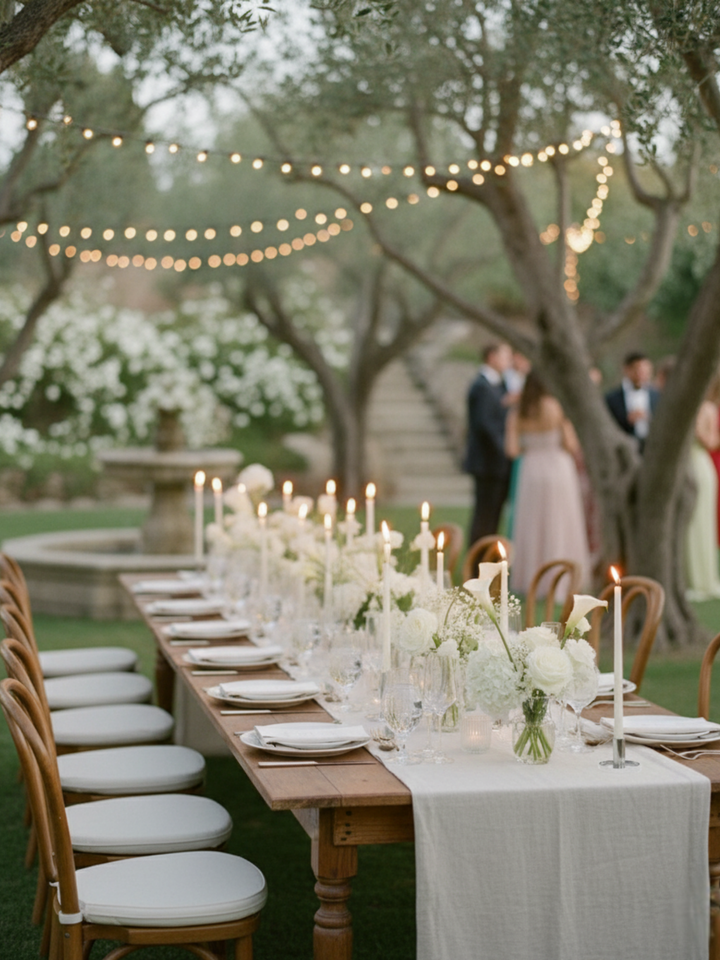 Ivory 45cm Taper Candles with Medium Silver Maya Metal Holders - Set of 6 Pack of 6