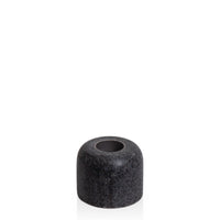 Midnight Black Sienna Marble Candle Holder - Small