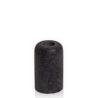 Midnight Black Sienna Marble Candle Holder - Large