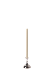 Sandstone 40cm Dinner Candles with Small Antique Silver Juliette Candle Holders - Set of 12 Pack of 12