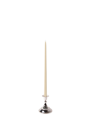 Sandstone 45cm Taper Candles with Small Antique Silver Juliette Candle Holders - Set of 6 Pack of 6