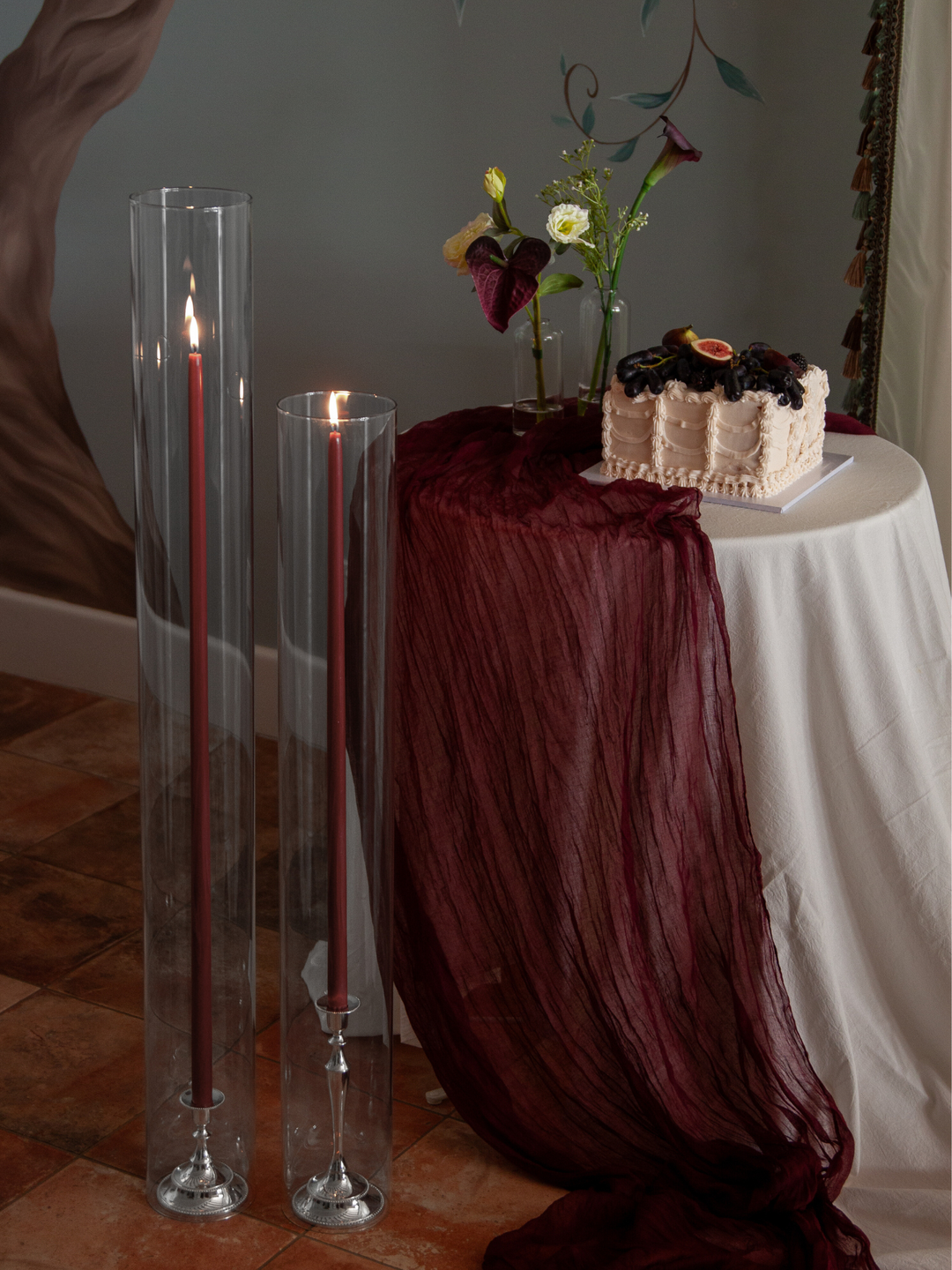 Juliette Antique Silver Candle Holder - Small