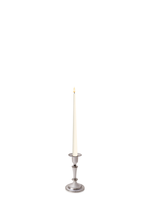 Ivory 31cm LED Taper Candles with Medium Antique Silver Eloise Candle Holders - Set of 6