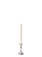 Ivory 30cm Dinner Candles with Medium Antique Silver Eloise Candle Holders - Set of 12