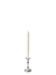 Ivory 30cm Dinner Candles with Medium Antique Silver Eloise Candle Holders - Set of 12 Pack of 12
