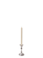 Sandstone 30cm Dinner Candles with Medium Antique Silver Eloise Candle Holders - Set of 12