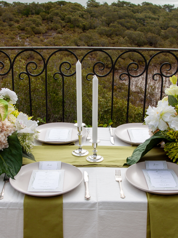 White 30cm Dinner Candles with Medium Antique Silver Eloise Candle Holders - Set of 12 Pack of 12
