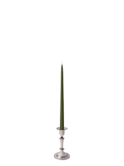 Olive 35cm Taper Candles with Medium Antique Silver Eloise Candle Holders - Set of 12 Pack of 12