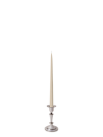 Sandstone 35cm Taper Candles with Medium Antique Silver Eloise Candle Holders - Set of 12