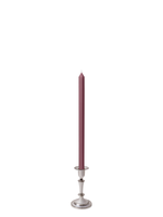 Burgundy 40cm Dinner Candles with Medium Antique Silver Eloise Candle Holders - Set of 12