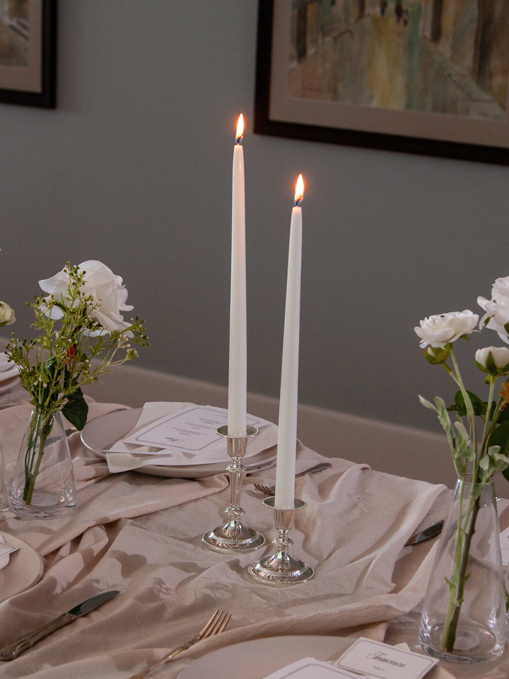 Eloise Antique Silver Candle Holder - Small