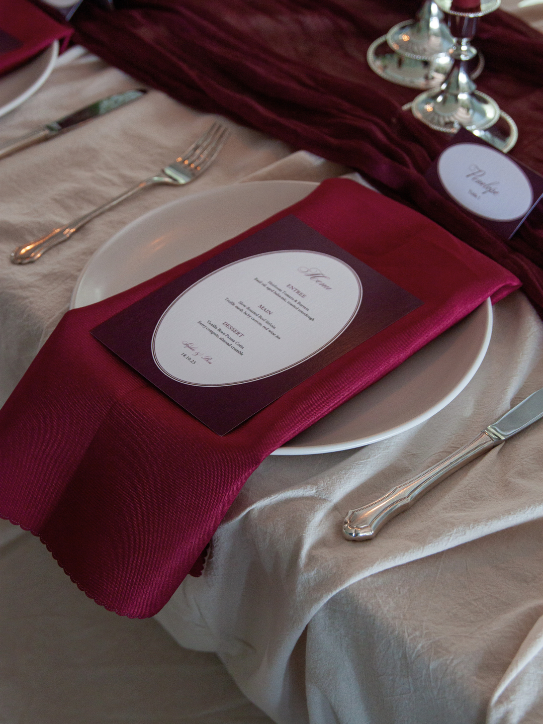 Berry Polyester Napkin