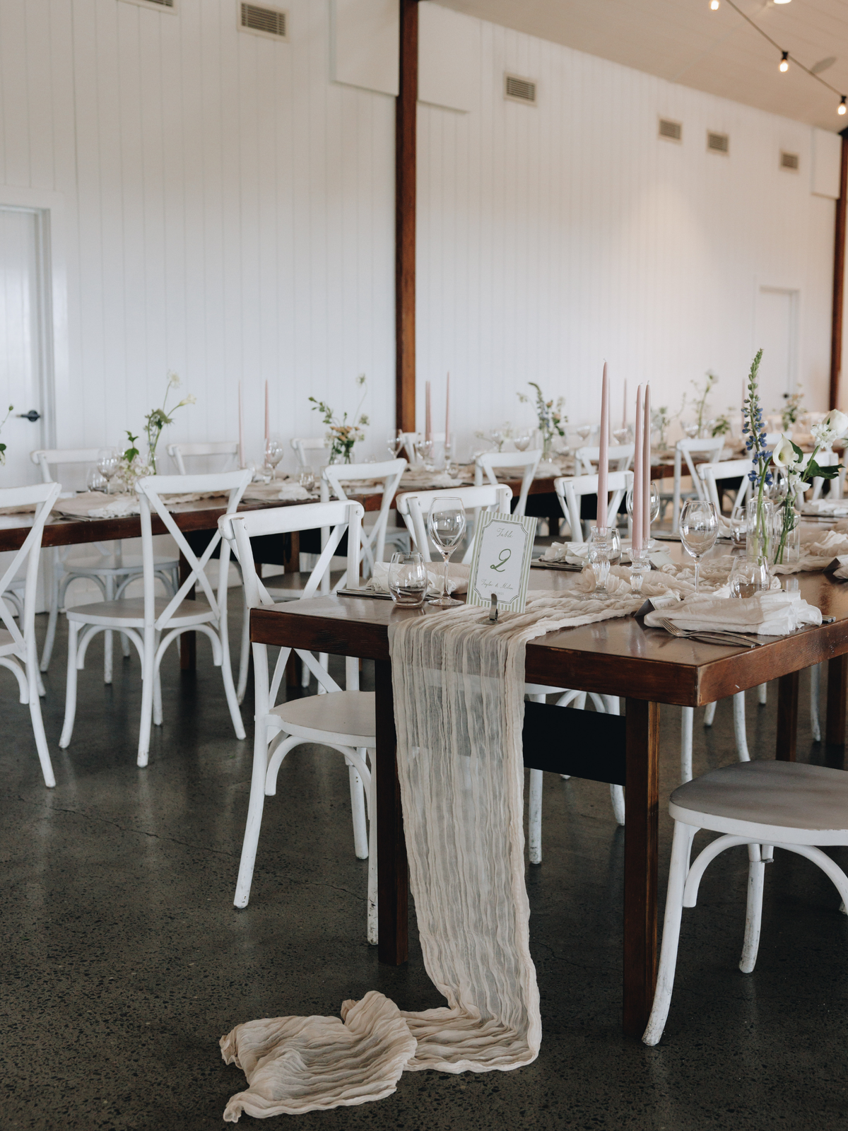Wheat Cheesecloth Table Runner