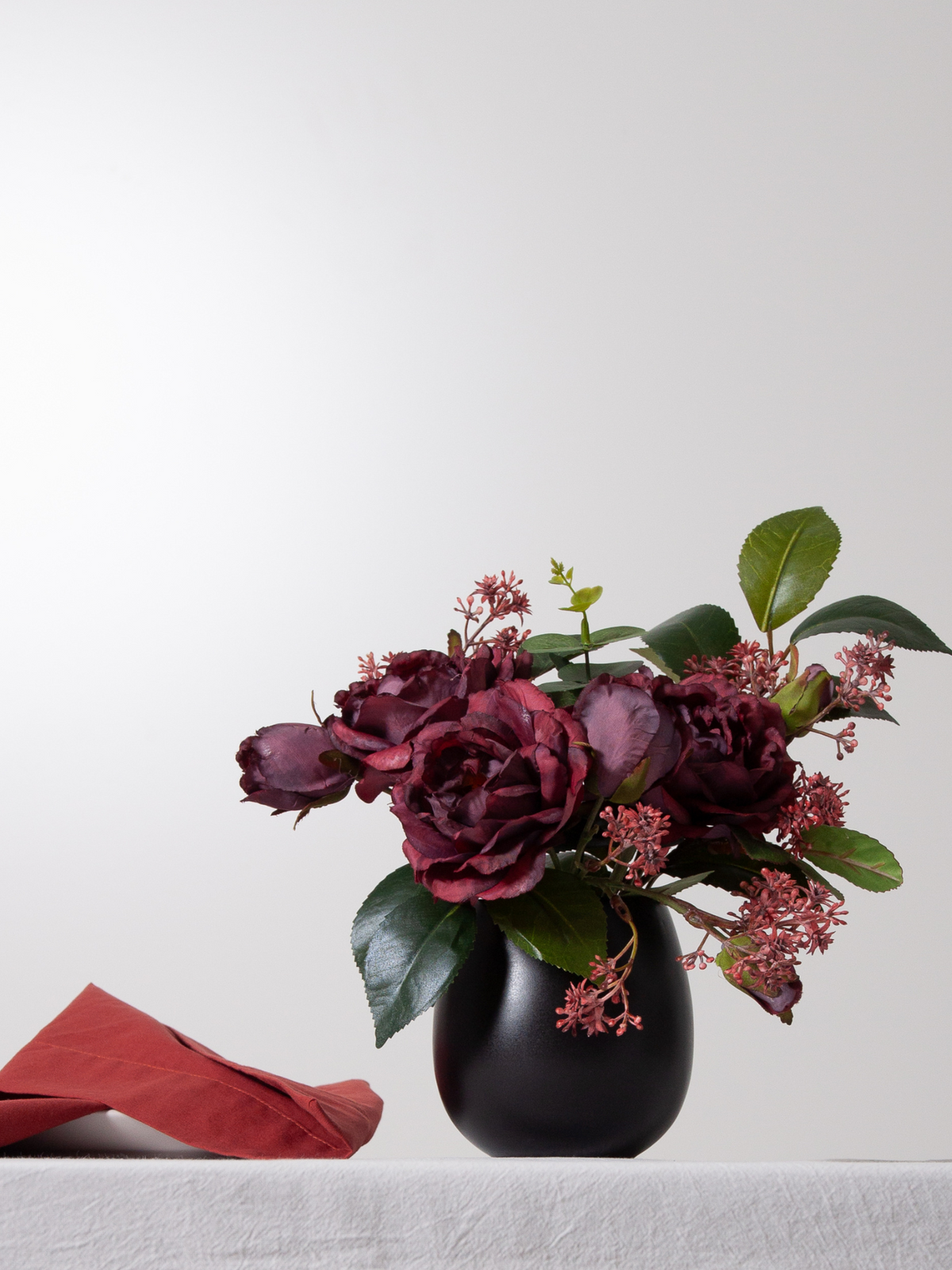 Ink Poppy Bud Vase