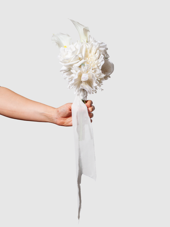 Whimsical White Wedding Bridesmaid Bouquet
