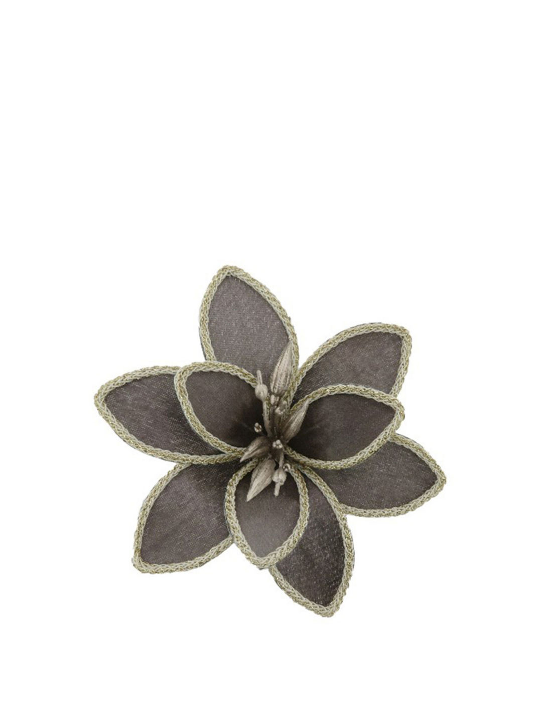 Clip On Pnsettia Brown Rope Edge Pack of 1