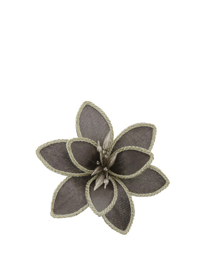 Clip On Pnsettia Brown Rope Edge Pack of 1