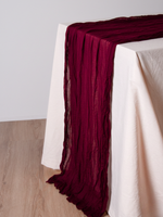 Mulberry Cheesecloth Table Runner