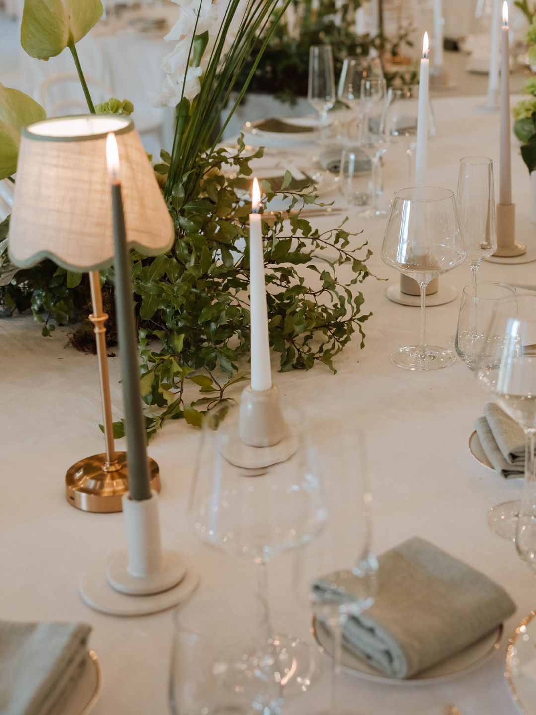 Olive 35cm Taper Candles