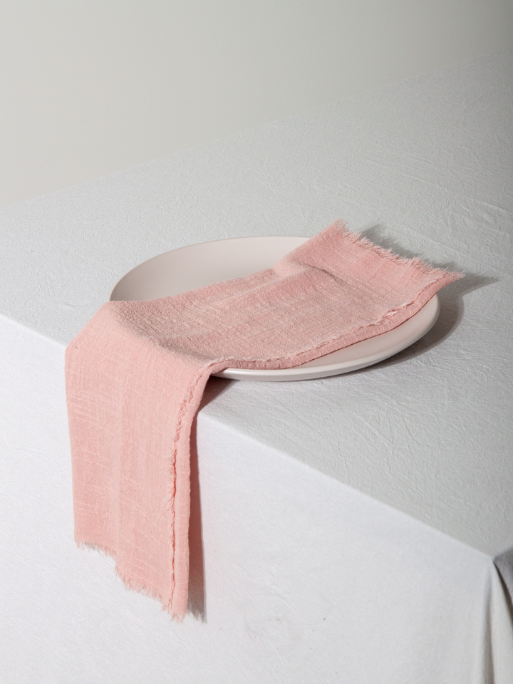 Peony Frayed Edge Napkin