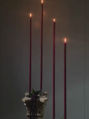 Burgundy 105cm Taper Candles