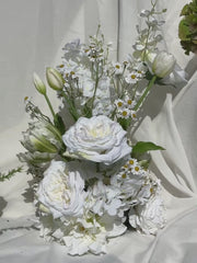White Dendrobium & Rose Cloud - Small