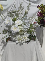 White Dendrobium & Rose Cloud - Large