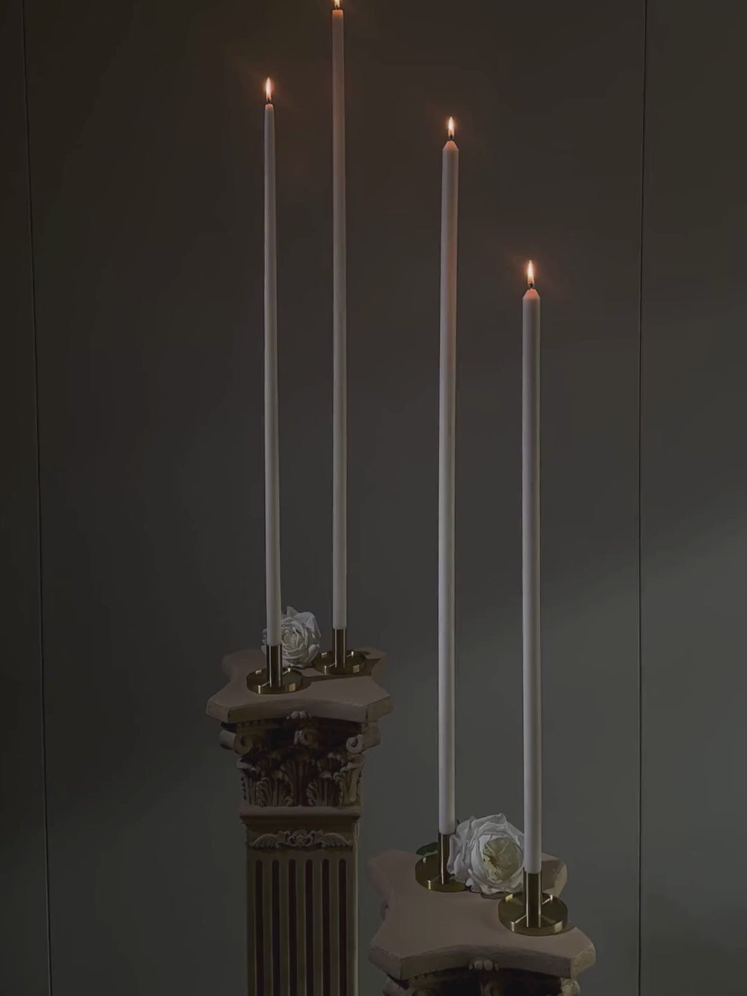 Ivory 85cm Taper Candles