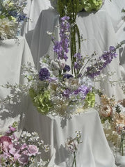 Purple Carnation & Delphinium Cloud - Medium