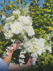White Dendrobium & Rose Wedding Bouquet