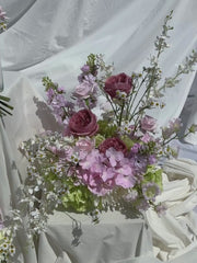 Pink Snapdragon & Green Hydrangea Cloud - Medium
