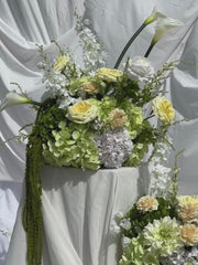 Lemon Rose & Green Hydrangea Cloud - Extra Large