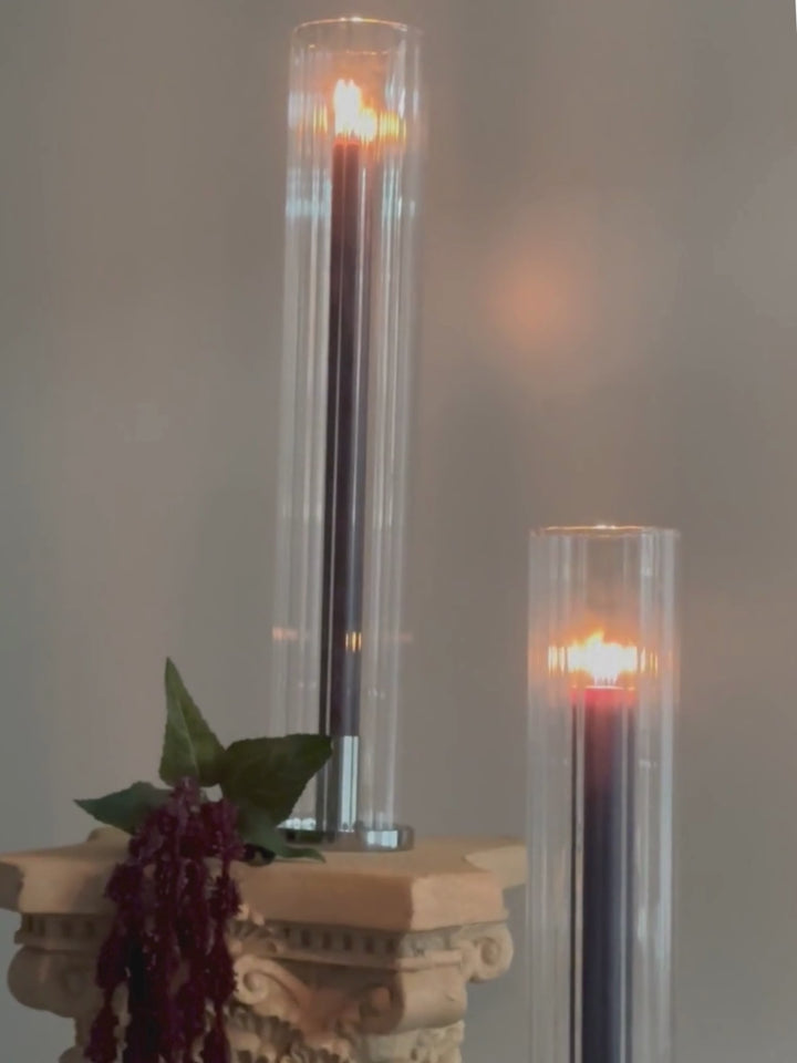 Clear 8cm x 45cm Ribbed Glass Sleeve