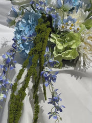 Blue Hydrangea & Dendrobium Orchid Cloud - Medium