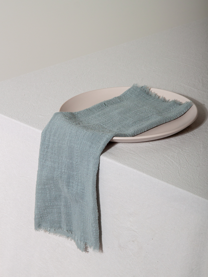 Sage Frayed Edge Napkin