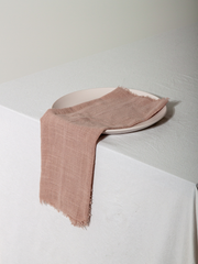 Taupe Frayed Edge Napkin