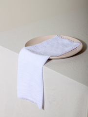 White Frayed Edge Napkin